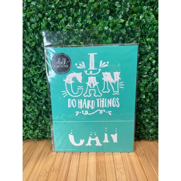 New Chalk Couture Transfer "I Can Do Hard Things" New Years Resolutions Craft - Picture 1 of 6